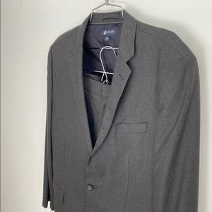J CREW LUDLOW 2 Piece Loro Piana Wool 42 R Super 120 Suit Charcoal Gray